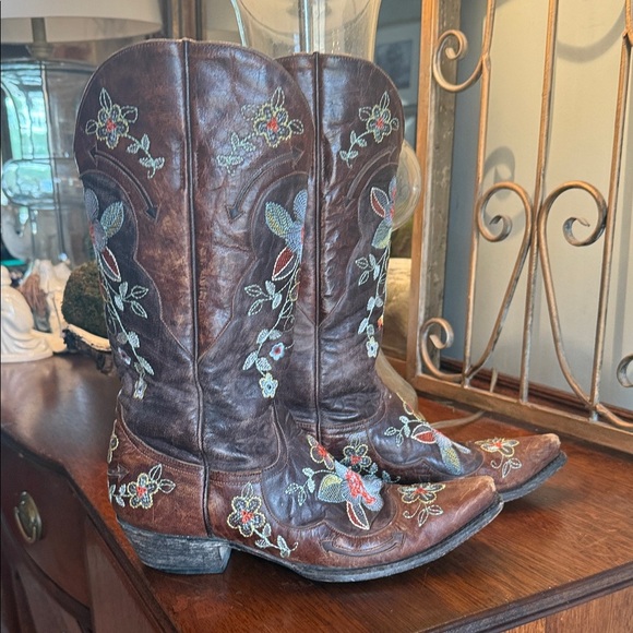Old Gringo Bonnie boots in chocolate and brass size 9 - Picture 8 of 13